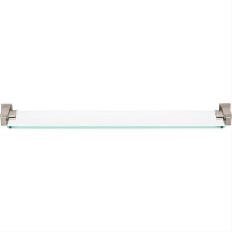 Atlas Homewares SUTSF-BRN Sutton Place Bath Glass Shelf 24" Brushed Nickel