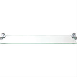 Atlas Homewares SUTSF-CH Sutton Place Bath Glass Shelf 24" Polished Chrome