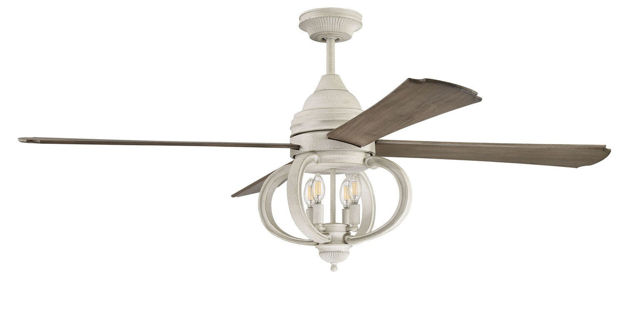 Craftmade AUG60CW4 cottage white ceiling fan blades included