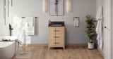 Jeffrey Alexander Katara 24" Natural Oak Single Sink Bathroom Vanity with Blue Limestone Top - 8 in. Widespread Faucet Top product image 6
