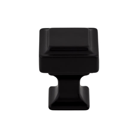 Top Knobs TK700BLK Ascendra 1" Length Square Knob Flat Black