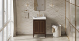 Jeffrey Alexander Percival 24" Dark Walnut Single Sink Bathroom Vanity with White Resin Top - 8 in. Widespread Faucet Top product image 6