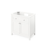 Jeffrey Alexander Chatham 36" White Single Sink Bathroom Vanity with Calacatta Vienna Quartz Top - 8 in. Widespread Faucet Top product image 3