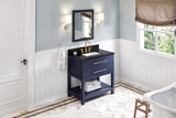 Jeffrey Alexander Wavecrest 36" Hale Blue Single Sink Bathroom Vanity with Black Granite Top - 8 in. Widespread Faucet Top product image 7