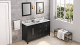 Jeffrey Alexander Cade 60" Black Double Sink Bathroom Vanity with Calacatta Vienna Quartz Top - 8 in. Widespread Faucet Top product image 7