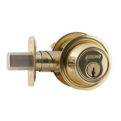 Schlage Commercial B560P605 polished brass single cylinder deadbolt