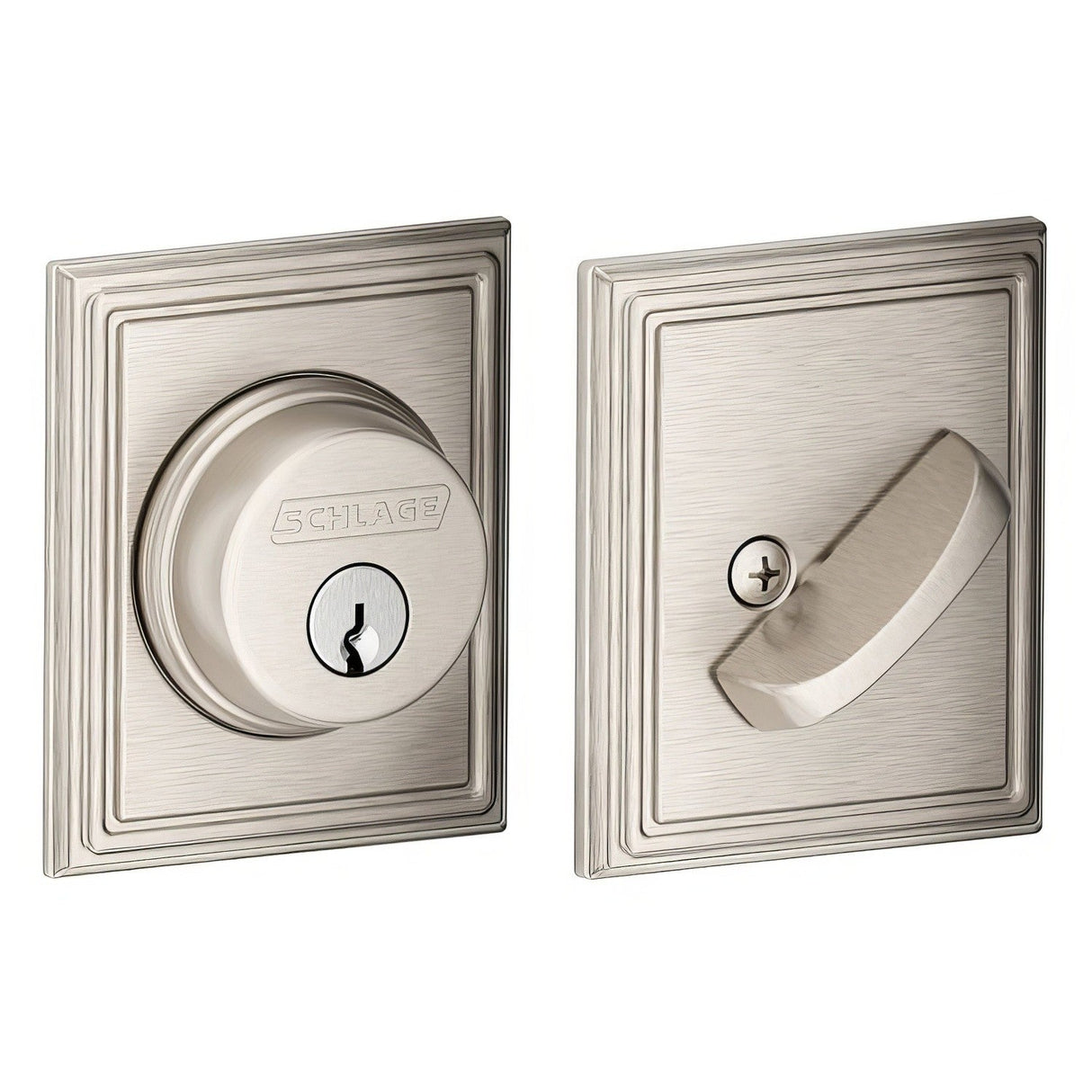Schlage B60ADD619 satin nickel single cylinder deadbolt