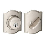 Schlage B60CAM619 satin nickel single cylinder deadbolt