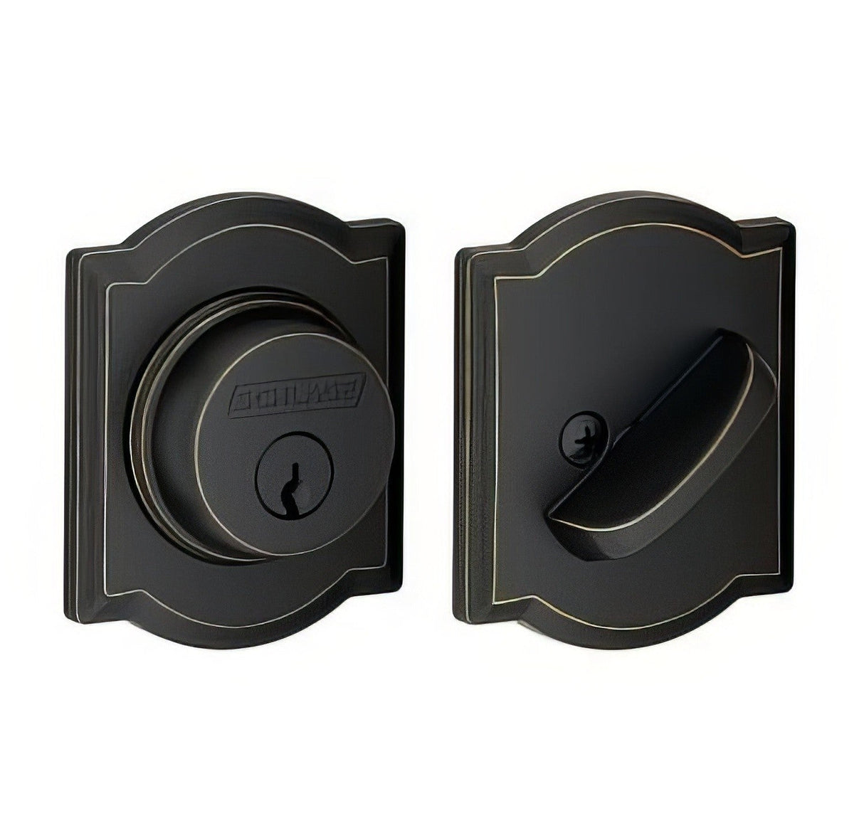 Schlage B60CAM716 aged bronze single cylinder deadbolt