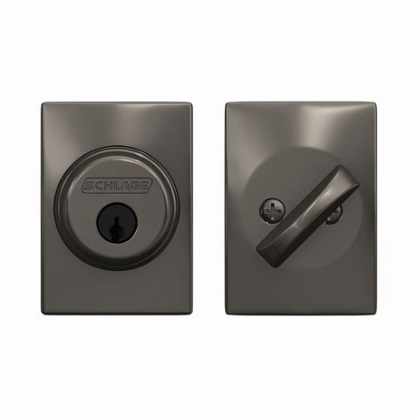 Schlage B60CEN530 black stainless single cylinder deadbolt