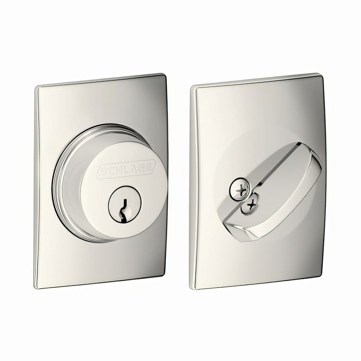 Schlage B60CEN618 bright nickel single cylinder deadbolt