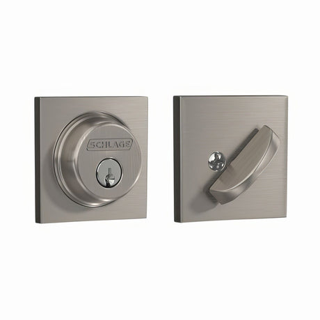 Schlage B60COL619 satin nickel single cylinder deadbolt