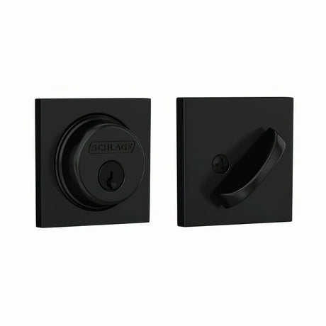 Schlage B60COL622 matte black single cylinder deadbolt