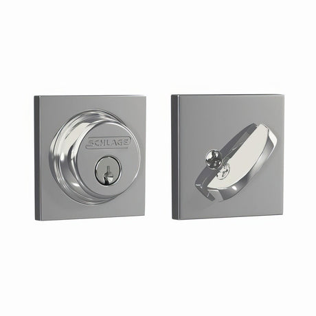 Schlage B60COL625 polished chrome single cylinder deadbolt