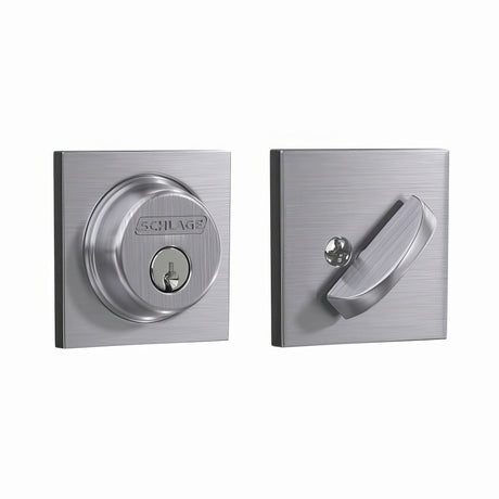 Schlage B60COL626 satin chrome single cylinder deadbolt