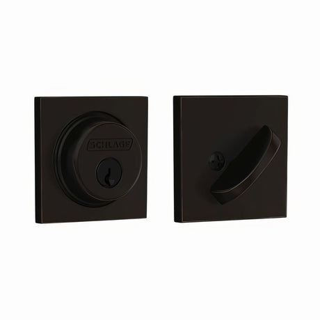 Schlage B60COL716 aged bronze single cylinder deadbolt