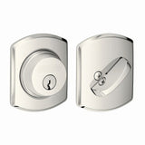Schlage B60GRW618 bright nickel single cylinder deadbolt