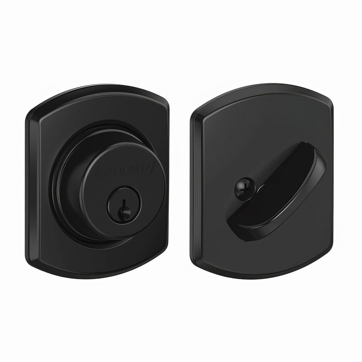 Schlage B60GRW622 matte black single cylinder deadbolt