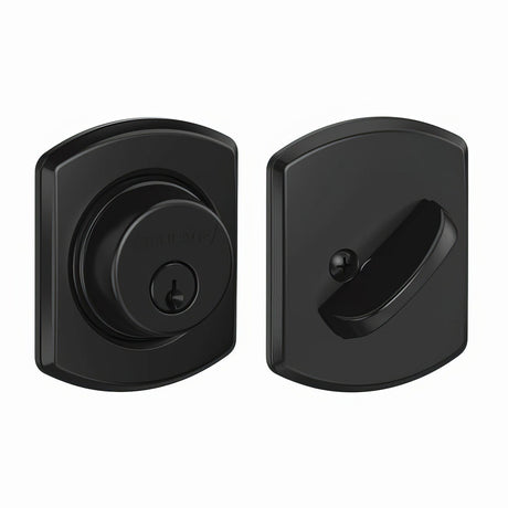 Schlage B60GRW622 matte black single cylinder deadbolt