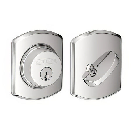 Schlage B60GRW625 polished chrome single cylinder deadbolt