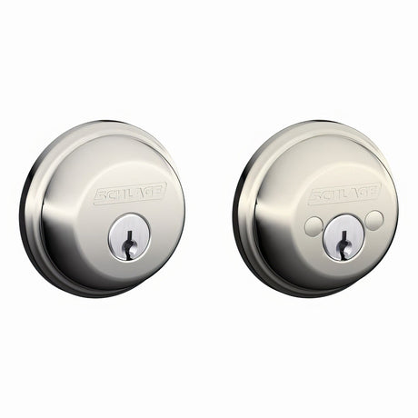 Schlage B62618 bright nickel double cylinder deadbolt