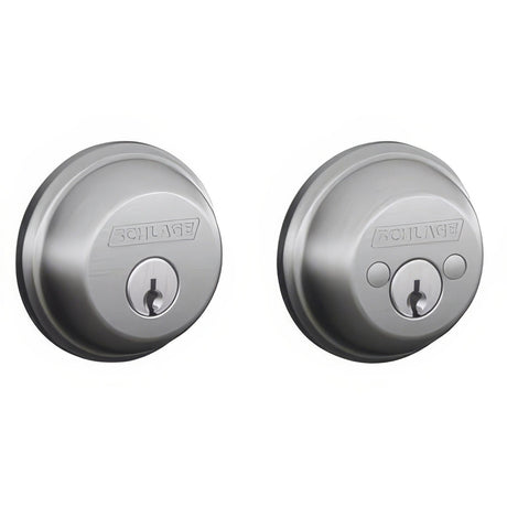 Schlage B62626 satin chrome double cylinder deadbolt