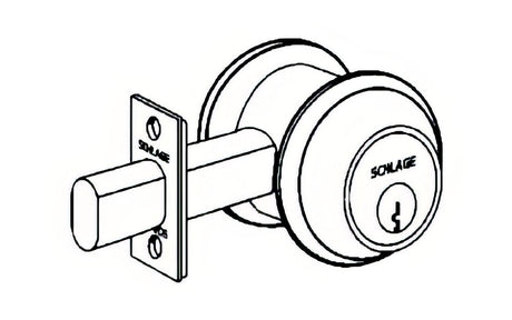 Schlage Commercial B661P605 polished brass one sided deadbolt