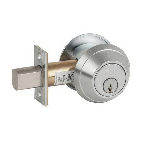 Schlage B662P626 B600, B600 Series double cylinder deadbolt in satin nickel, additional view