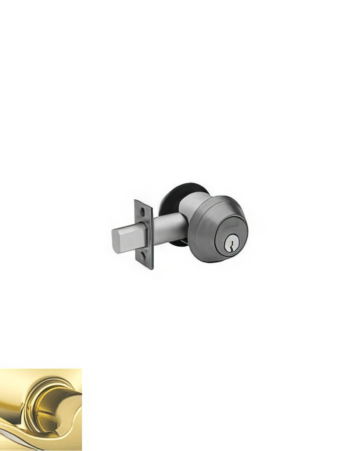 Schlage Commercial B664P605 polished brass one sided keyed deadbolt