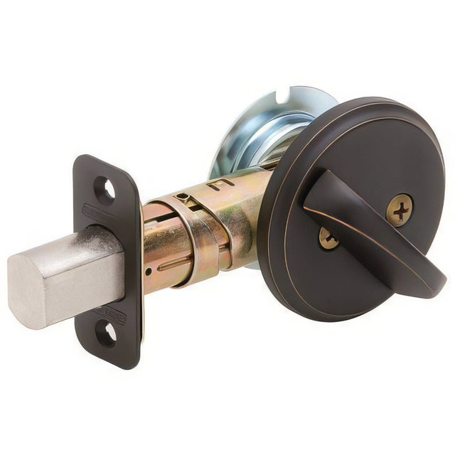 Schlage B80716 aged bronze one sided deadbolt