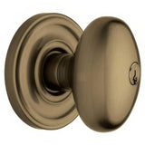 Baldwin 5225050ENTR 5225.ENTR Egg Style Keyed Knobset Satin Brass and Black