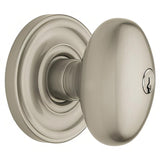 Baldwin 5225056ENTR 5225.ENTR Egg Style Keyed Knobset Lifetime Satin Nickel