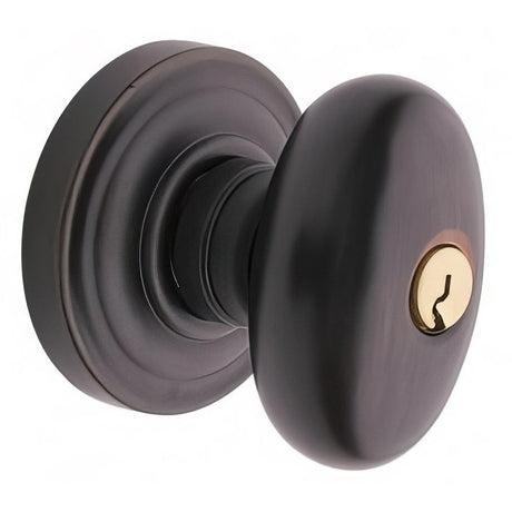 Baldwin 5225112ENTR 5225.ENTR Egg Style Keyed Knobset Venetian Bronze