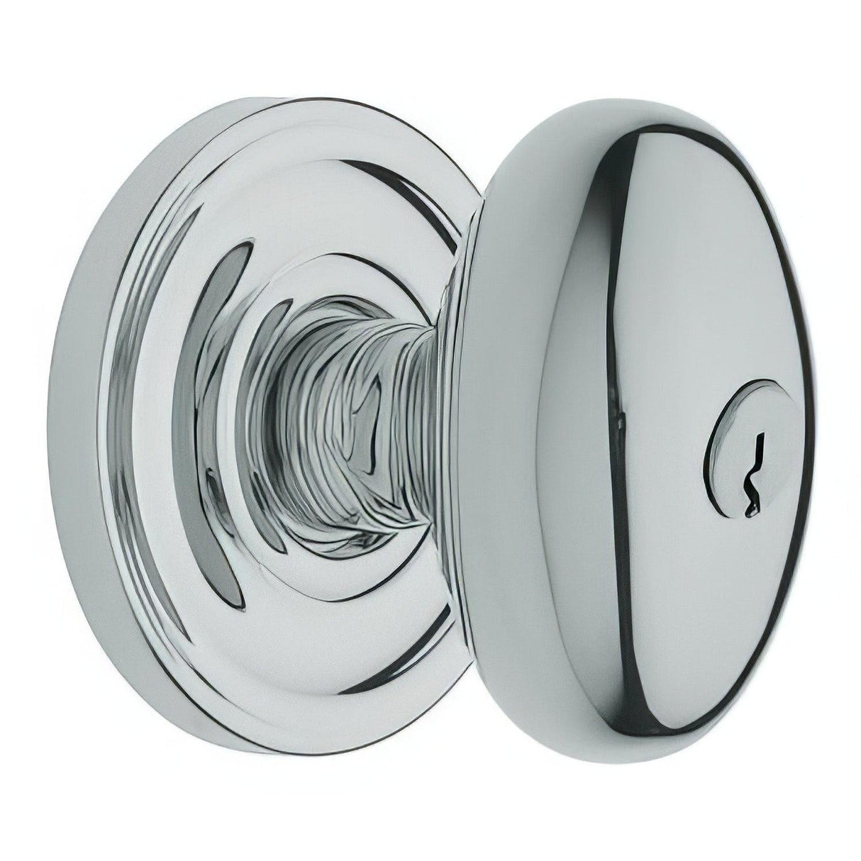 Baldwin 5225260ENTR 5225.ENTR Egg Style Keyed Knobset Polished Chrome