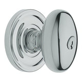 Baldwin 5225260ENTR 5225.ENTR Egg Style Keyed Knobset Polished Chrome