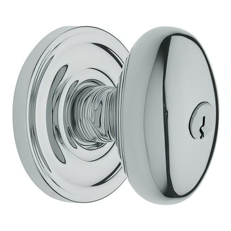 Baldwin 5225260ENTR 5225.ENTR Egg Style Keyed Knobset Polished Chrome