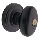 Baldwin 5225402ENTR 5225.ENTR Egg Style Keyed Knobset Distressed Oil Rubbed Bronze