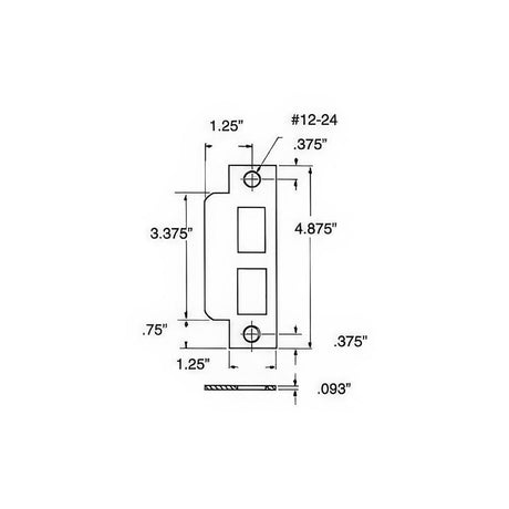 Baldwin 6043050R satin brass and black deadbolt, latchbolt