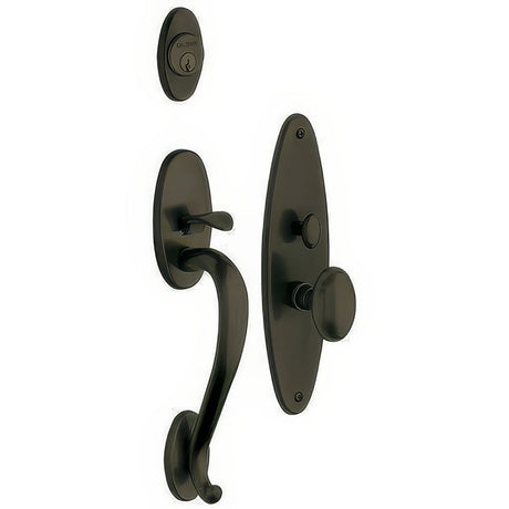Baldwin 6560190DBLC satin black handleset trim pack