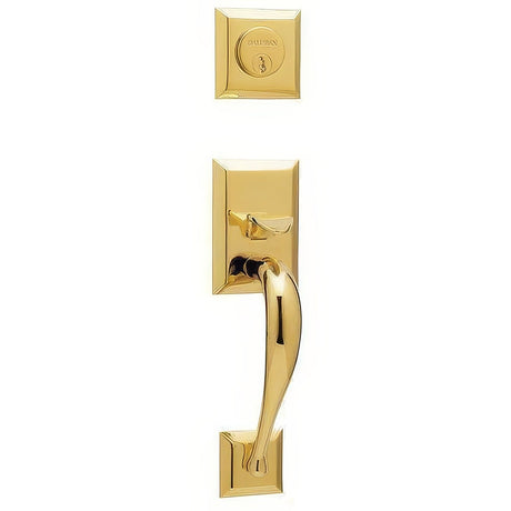 Baldwin 6571031ENTR 6571.ENTR Concord Single Cylinder Mortise Handleset Trim Set Non-Lacquered Brass