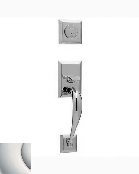 Baldwin 6571055ENTR lifetime polished nickel 6571.entr concord single cylinder mortise handleset trim set