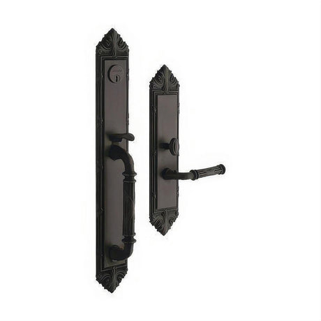 Baldwin 6952102RDBL 6952.RDBL Edinburgh Right Hand Double Cylinder Mortise Handleset Trim Set Oil Rubbed Bronze