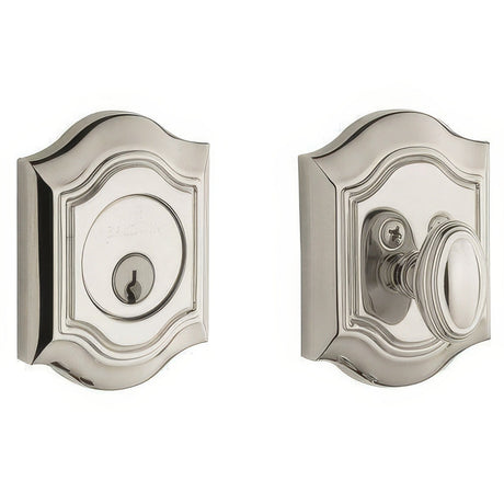 Baldwin 8237055 lifetime polished nickel single cylinder deadbolt