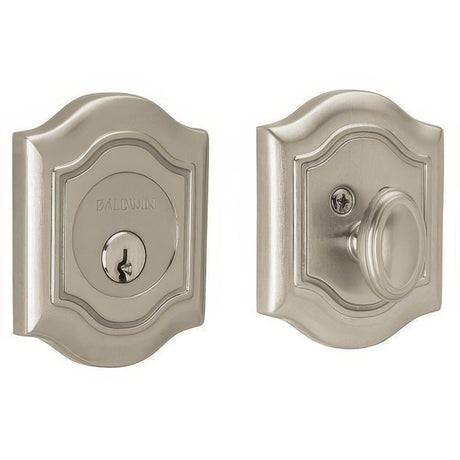 Baldwin 8237056 lifetime satin nickel single cylinder deadbolt