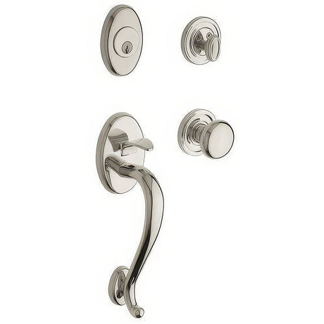 Baldwin 85315055ENTR lifetime polished nickel single cylinder handleset