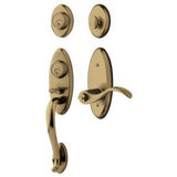 Baldwin 853450502RH 85345.2RH Landon Single Cylinder Two Point Right Hand Handleset Satin Brass and Black
