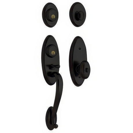 Baldwin 853451902ENT satin black single cylinder handleset