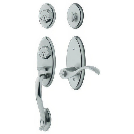 Baldwin 853452602LFD polished chrome dummy two point handleset