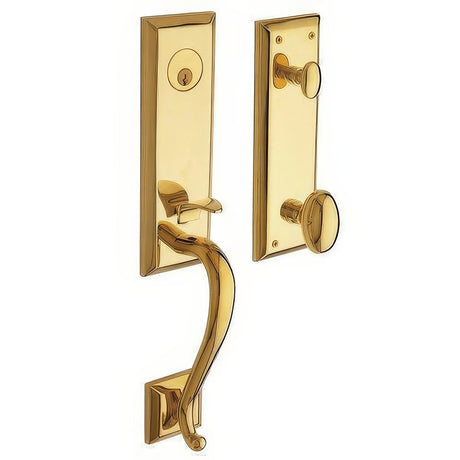 Baldwin 85355003RFD lifetime polished brass dummy handleset