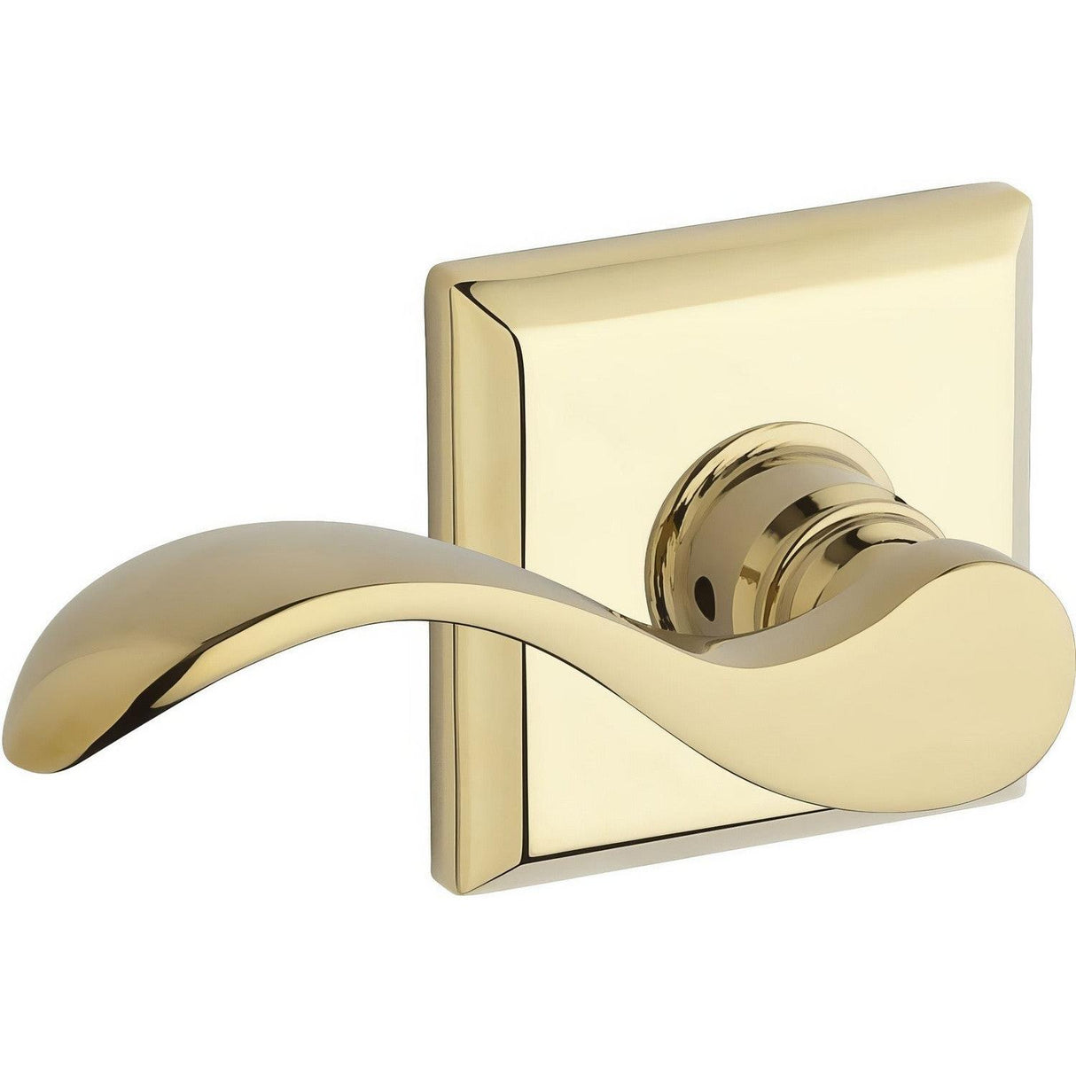 Baldwin ENCURTSR003 ENCURTSR Curve Keyed Entry Single Cylinder Door Lever Polished Brass